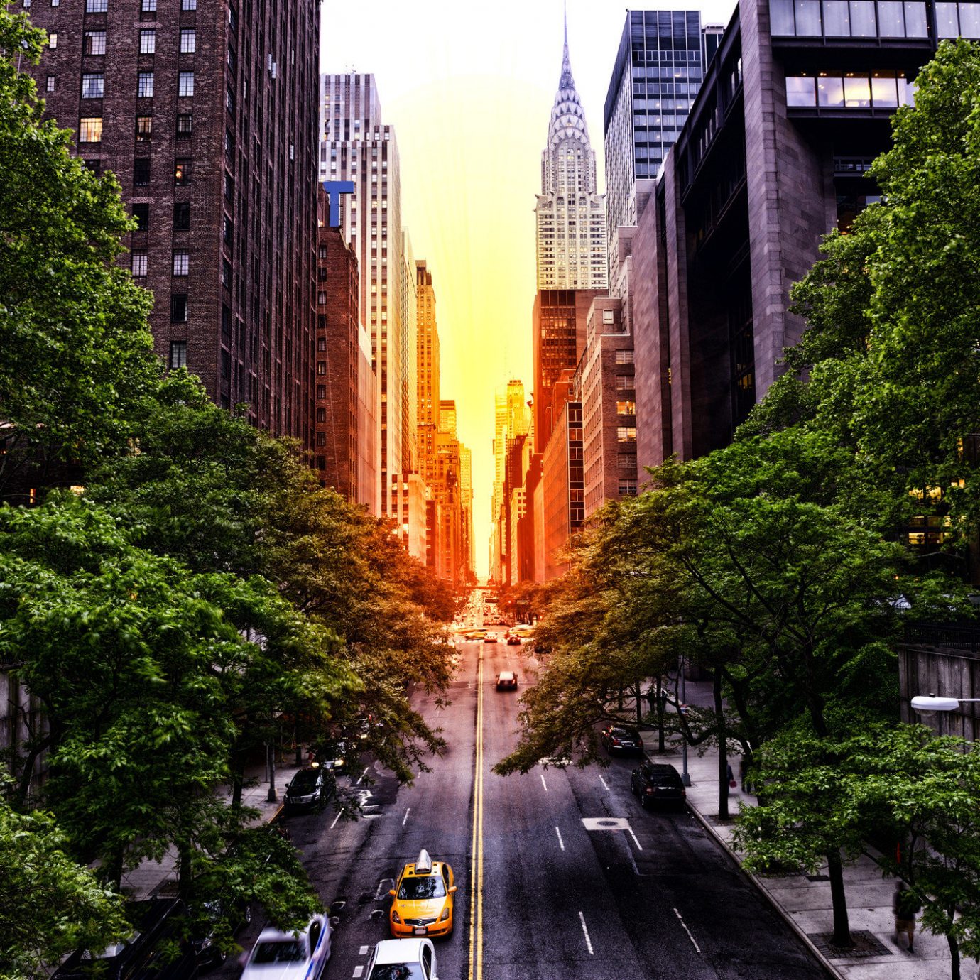 Street view in New York City