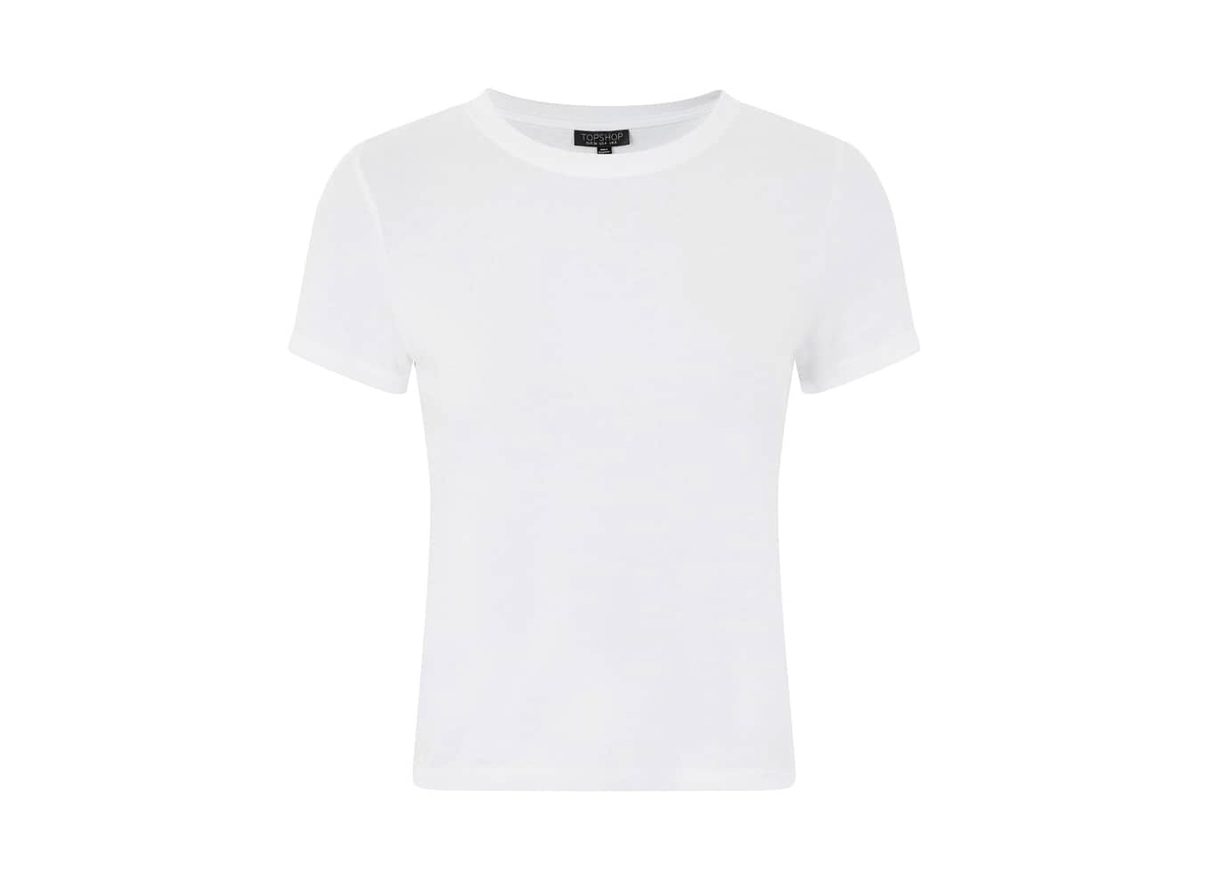TopShop Basic Crop T-Shirt in White