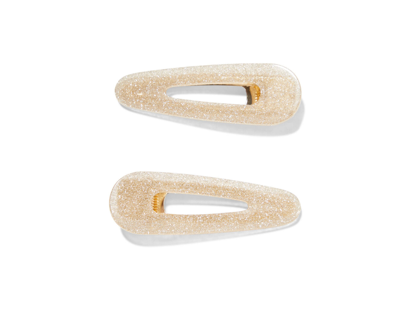 Valet Kelly set of two glittered resin hair clips