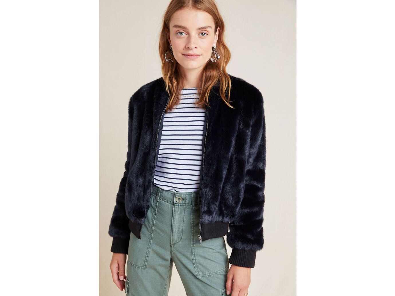 Cupcakes and Cashmere Faux Fur Bomber
