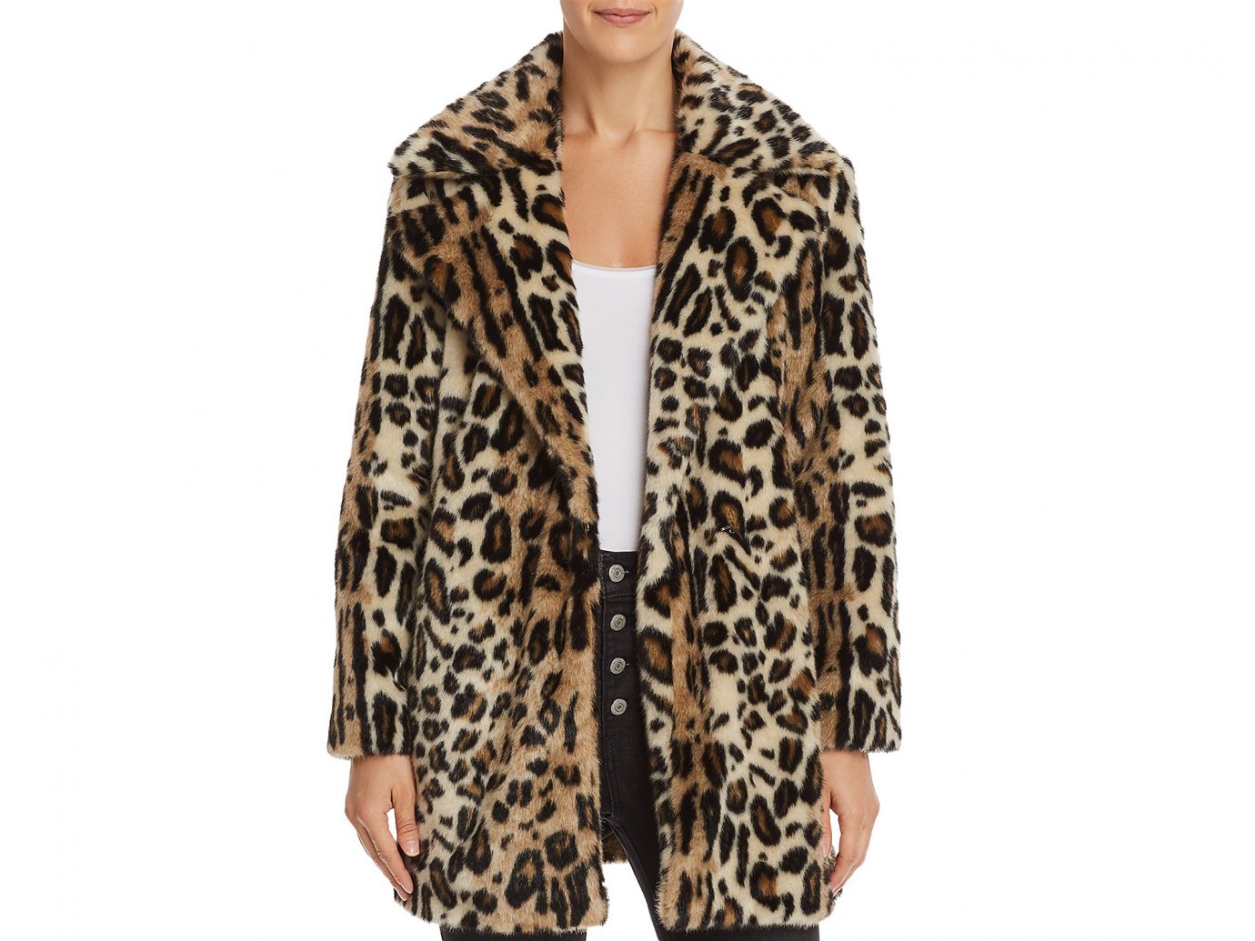 Frame Leopard print Faux Fur Coat