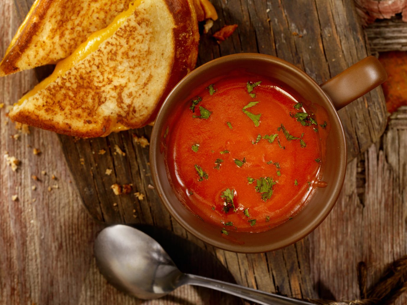 Tomato Soup with Grilled Cheese Sandwich