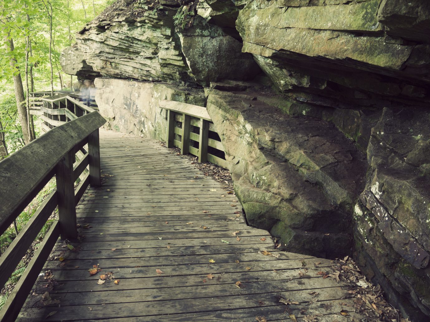 Tourist trail to Brandwine Falls in Cuyahoga Valley National Park.
