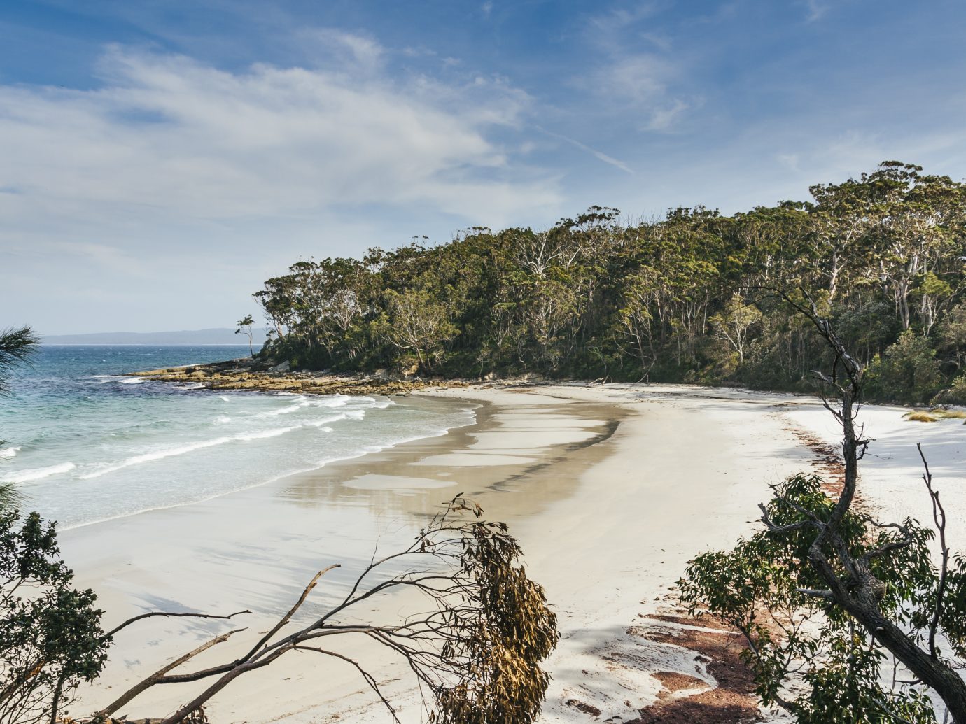 white sand coves at Jervis Bay in New South Wales, Australia.