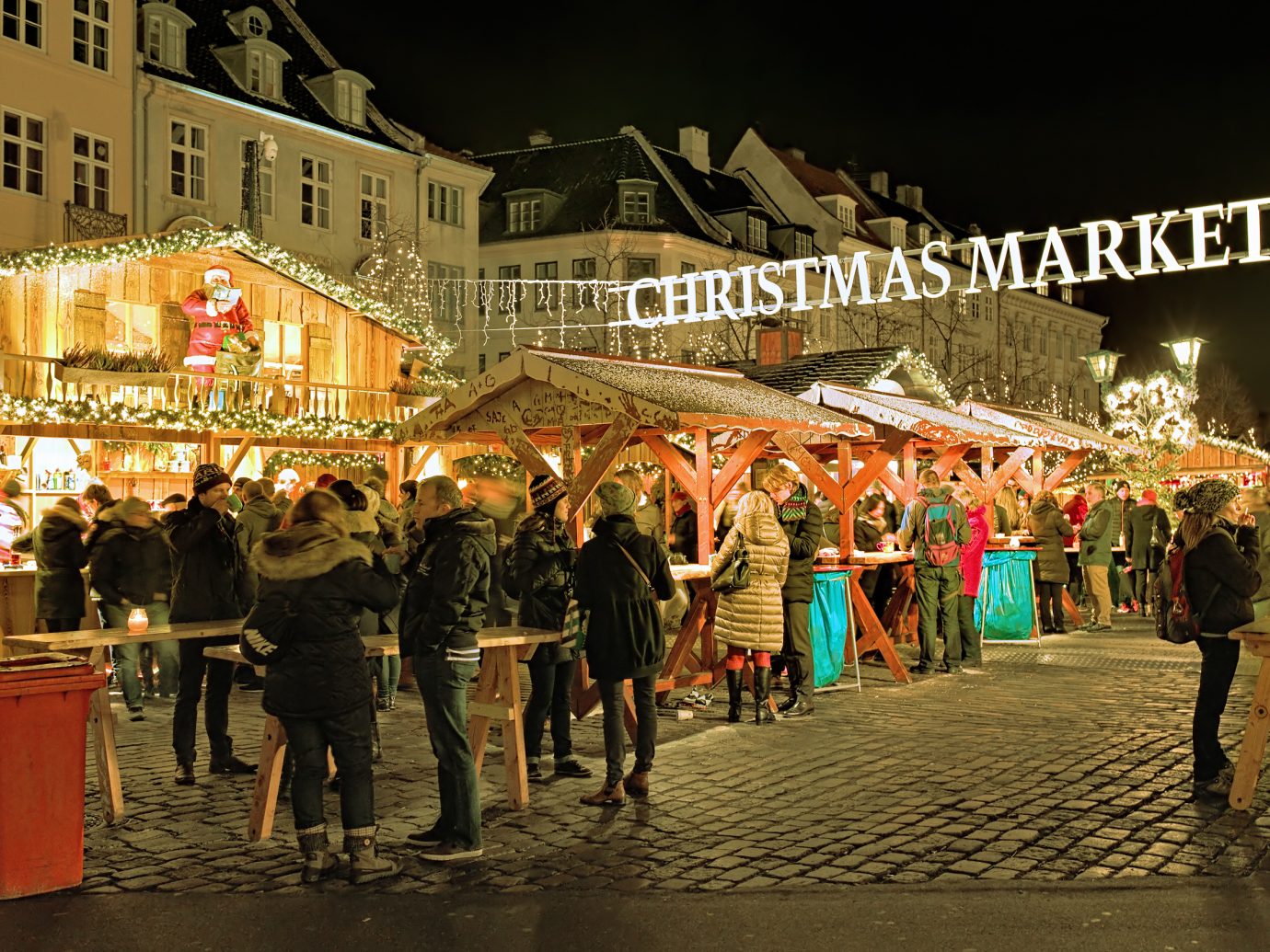 Deutsch’s Christmas Market on Hojbro Plads square. The organizer of the market is Michael Deutsch therefore it named Deutsch's Christmas Market.