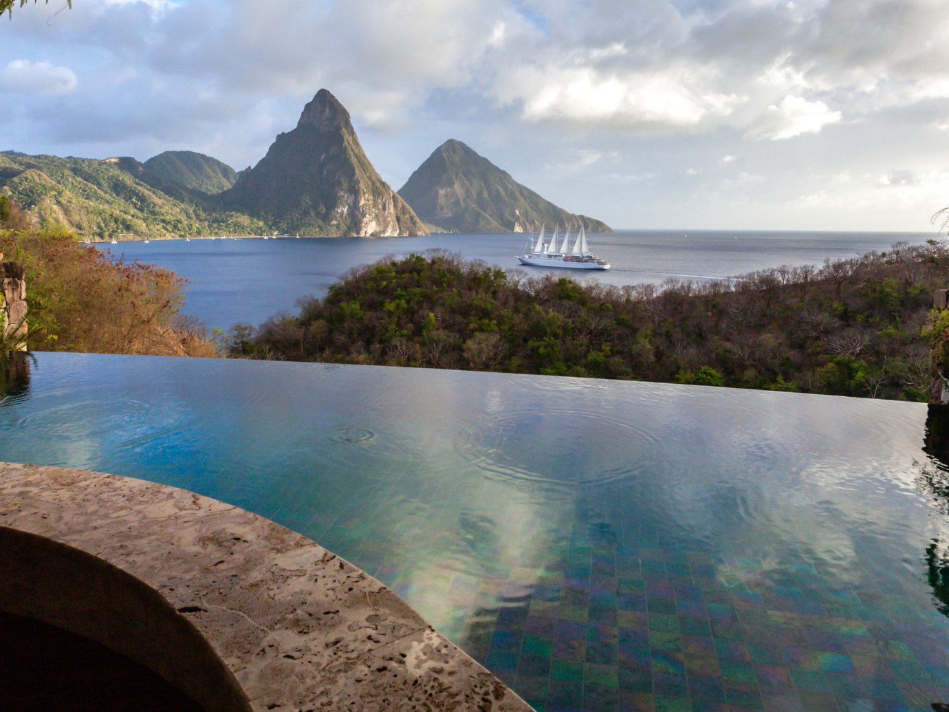 Infinity pool in Saint Lucia