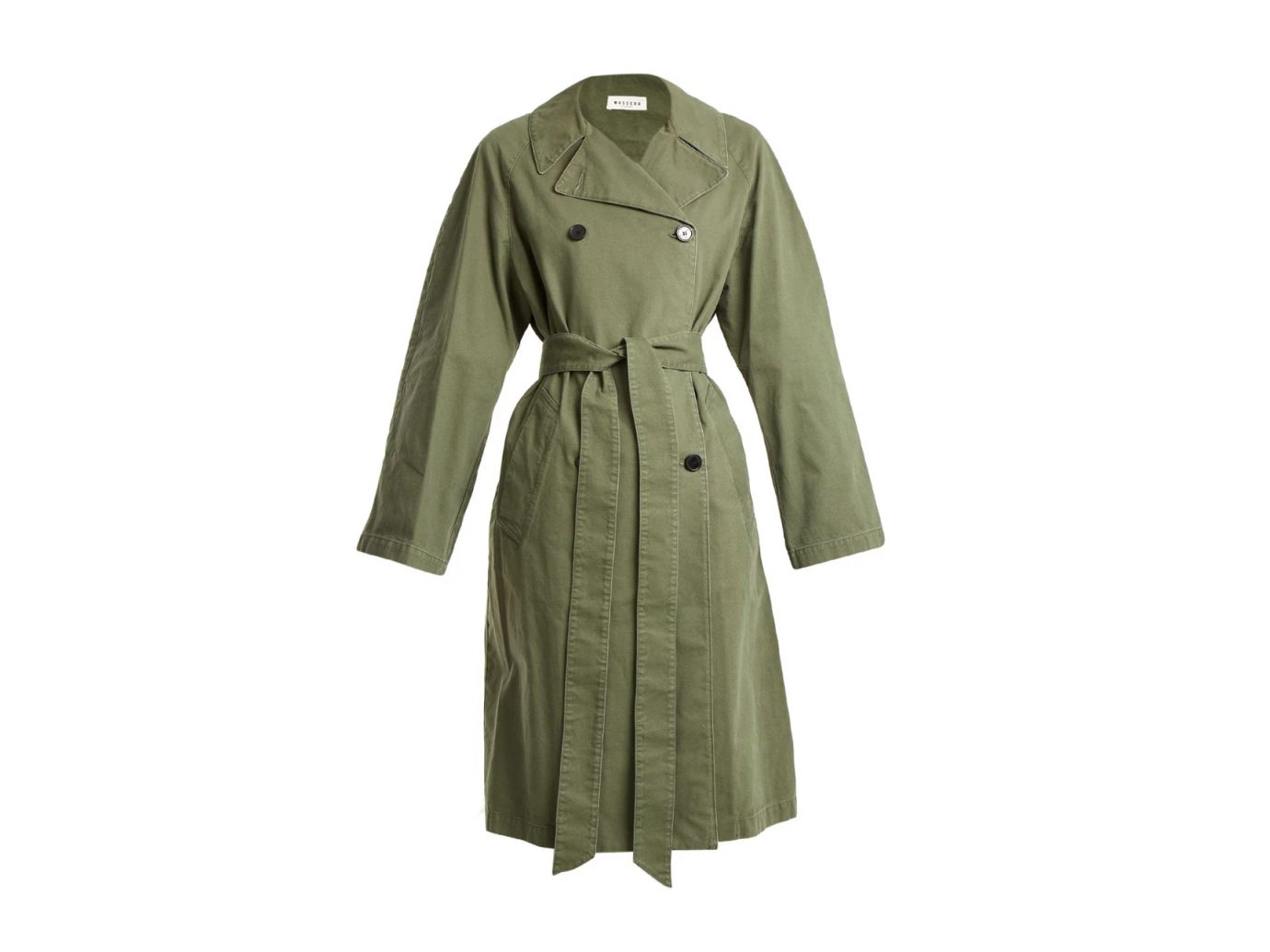 MASSCOB Double-breasted cotton trench coat