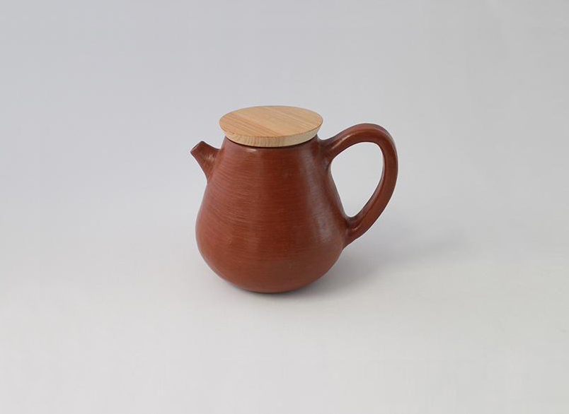 Pilar Teapot, barro rojo, oaxaca, red clay