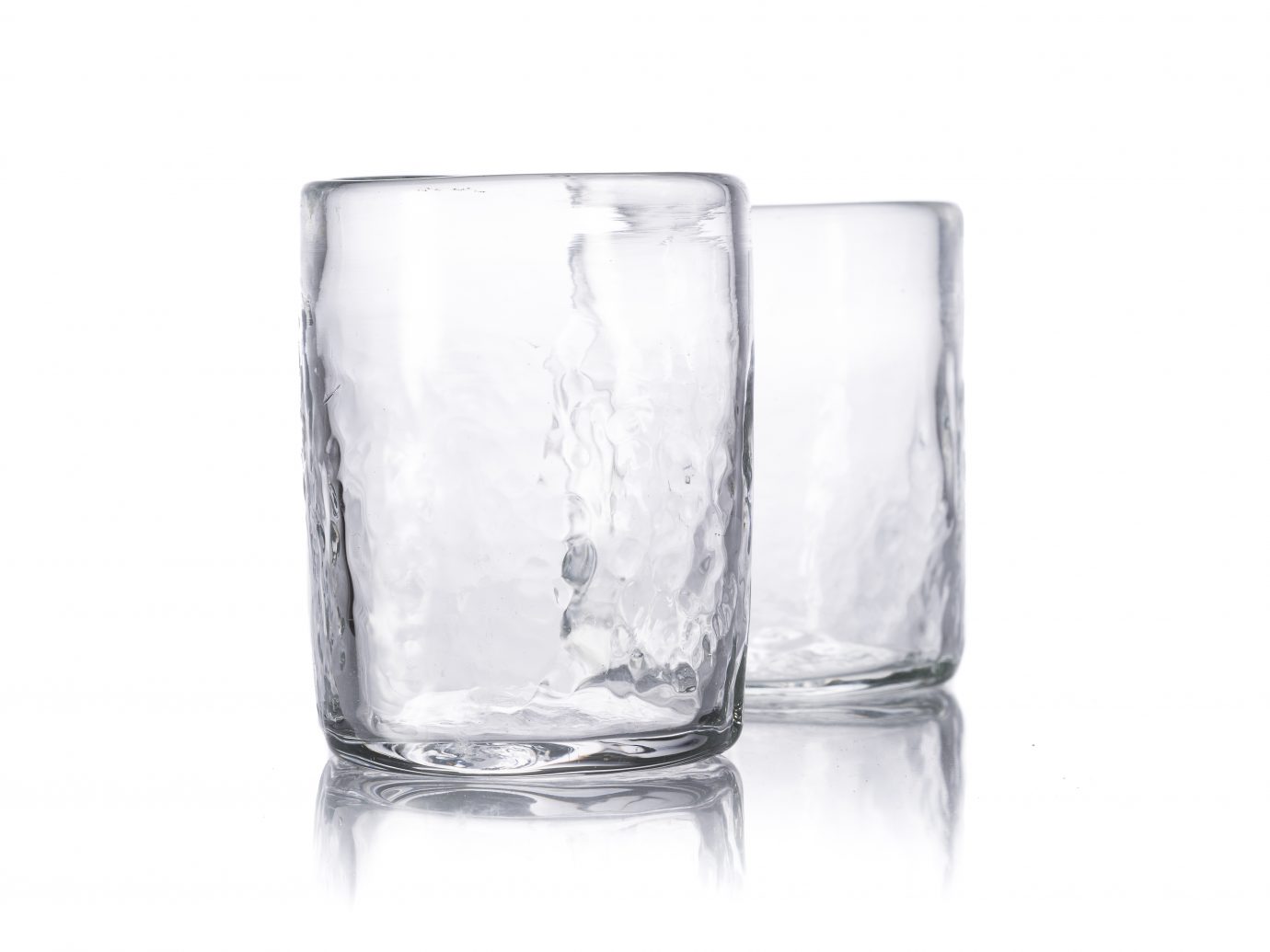 Studio Xaquixe Glasses, handmade drinking glasses from oaxaca with bubbles in them