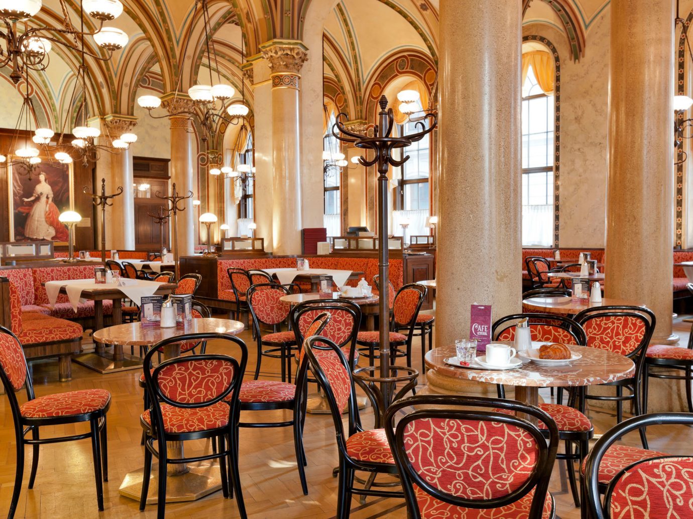 Open view of Cafe Central in Vienna