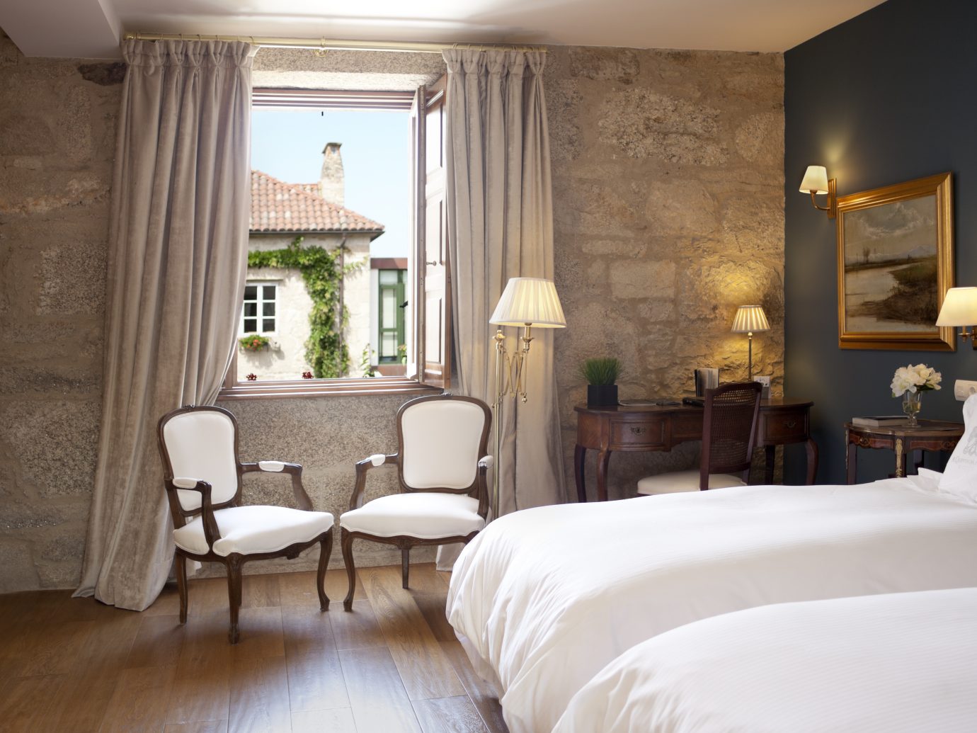 Guestroom at the Hotel Spa Relais & Chateaux A Quinta da Auga, Santiago de Compostela, Spain