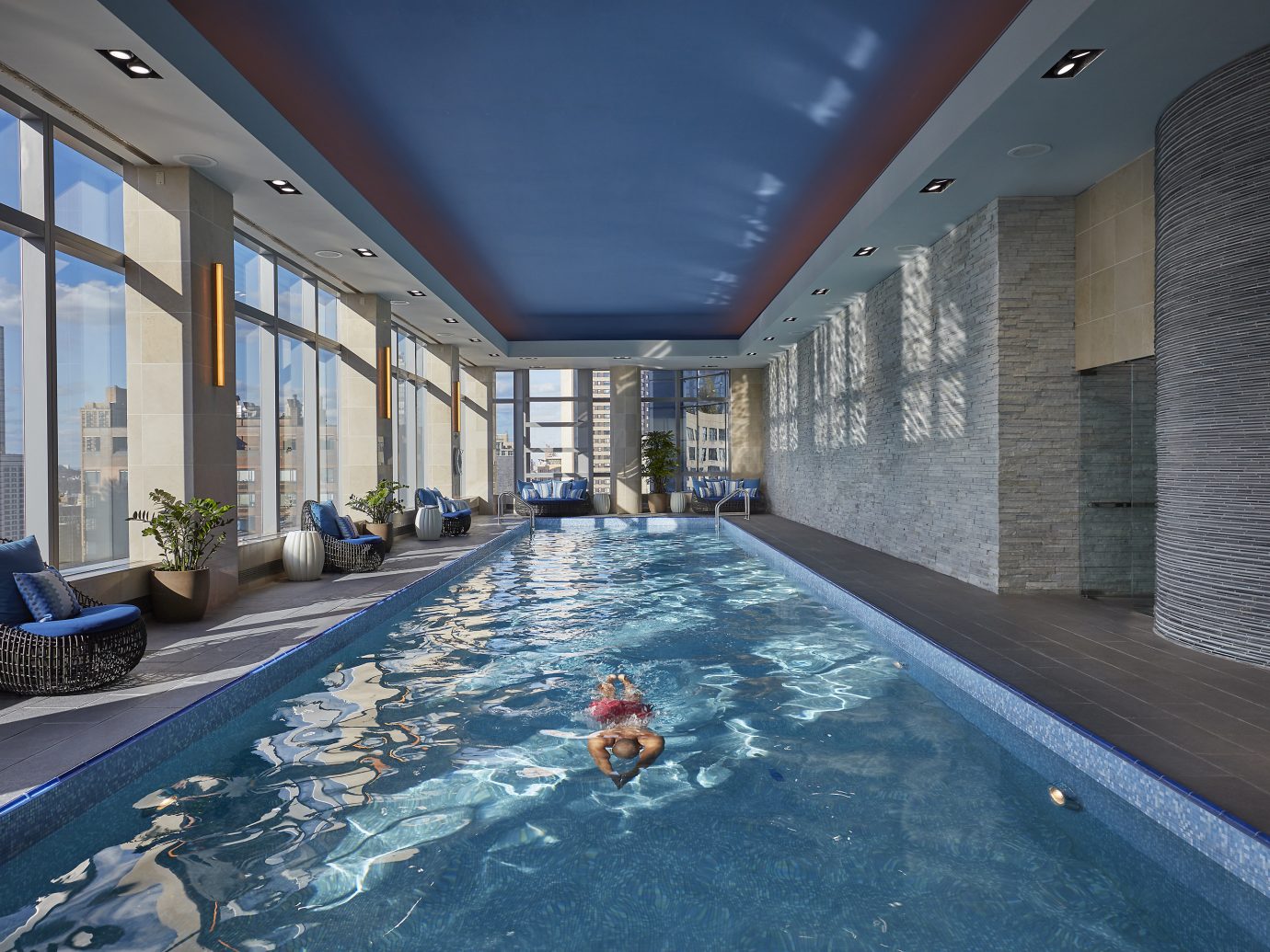 Wellness pool overlooking NYC at Mandarin Oriental