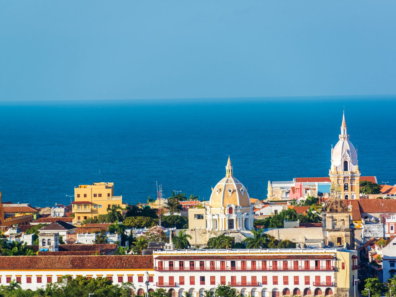 View of Cartagena and water
