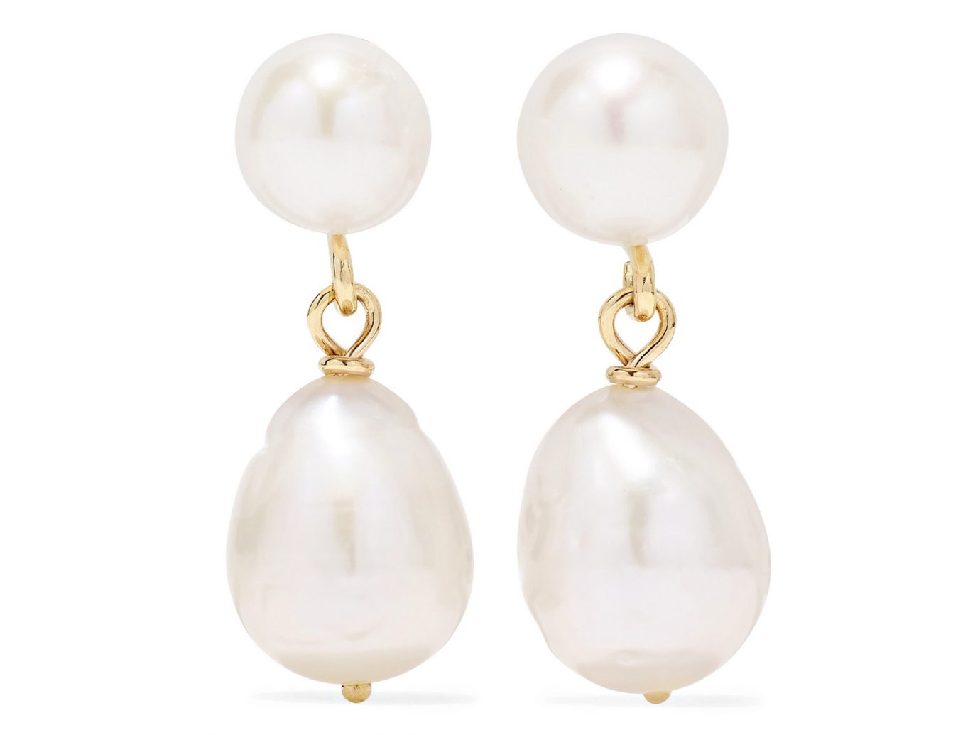 Natasha Schweitzer Mia gold pearl earrings