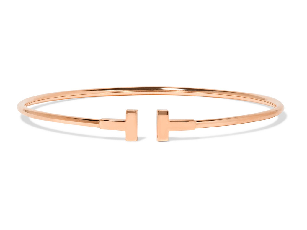 Tiffany & Co. T Wire narrow 18-karat rose gold cuff