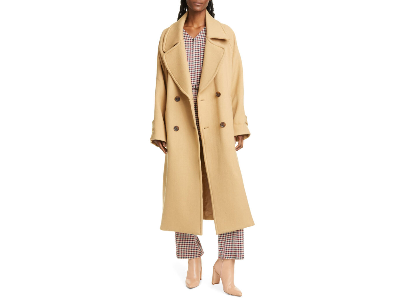 Sea Amber Double Breasted Wool Coat