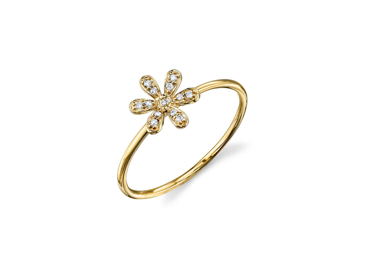 Sydney Evan 14k Diamond Flower Ring