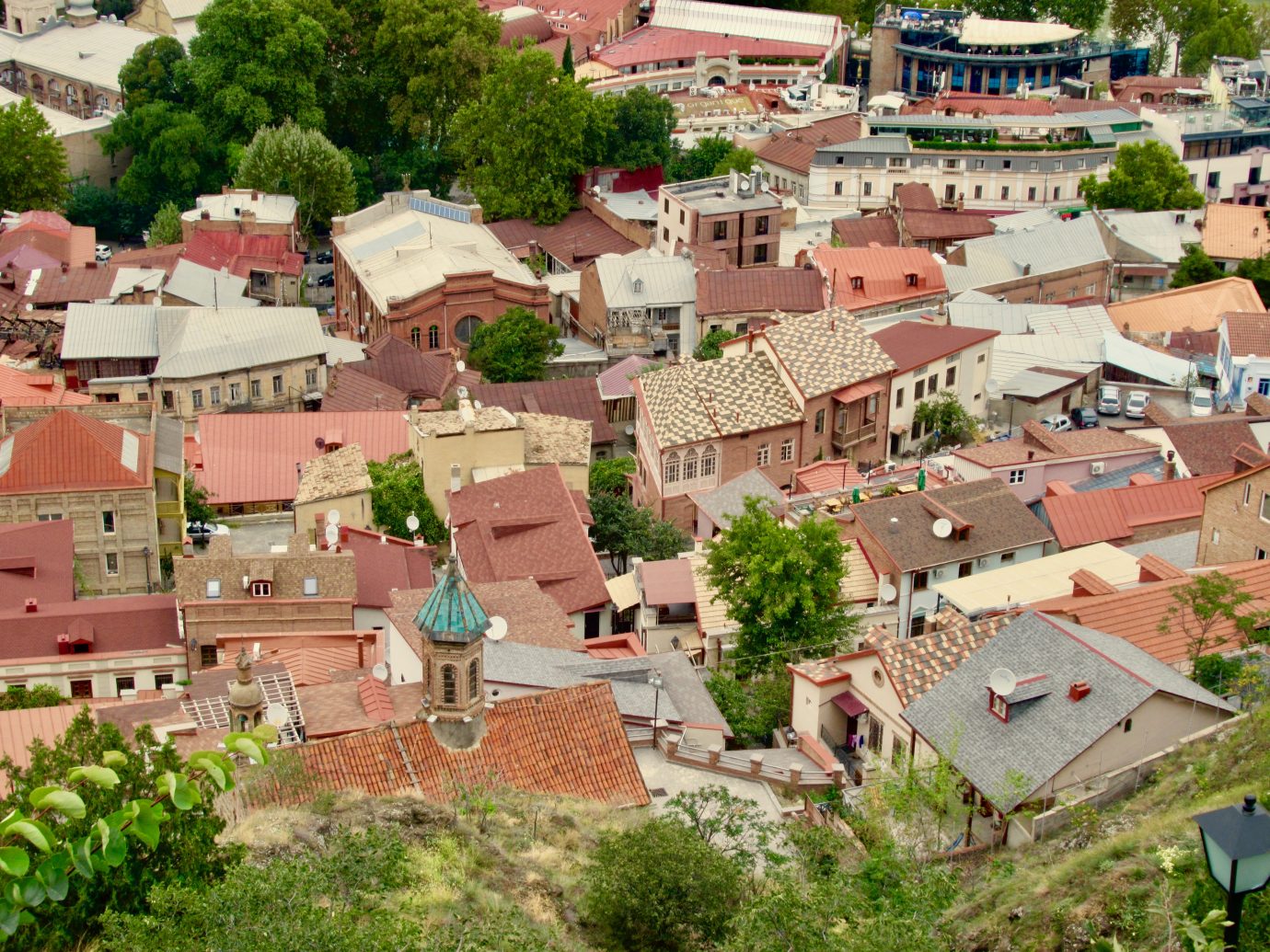 Overhead view of Old Town in Tbilisi
