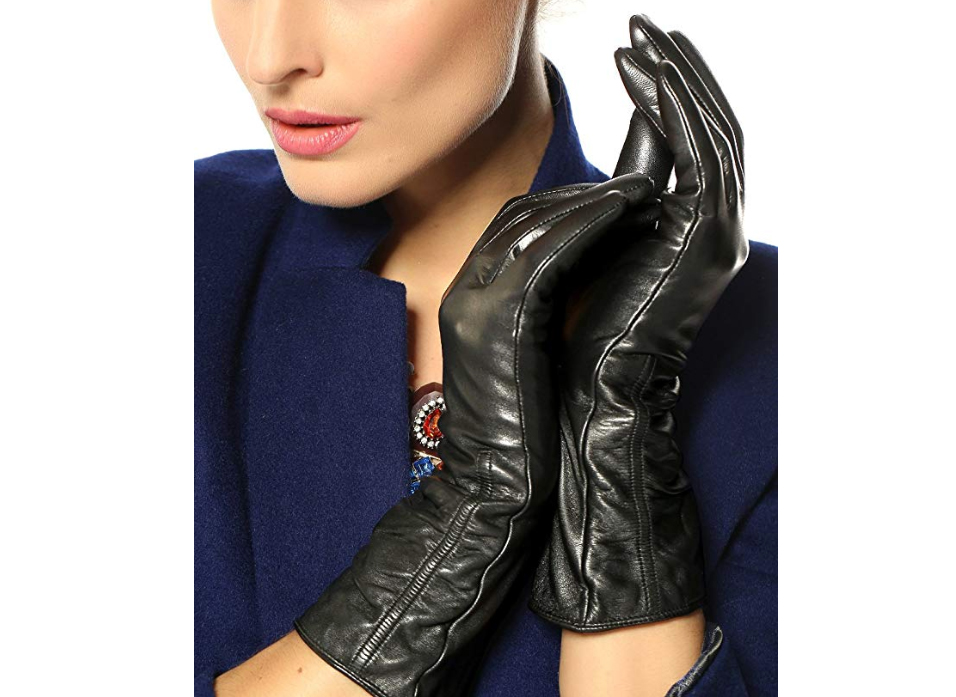Warmen Women’s Lambskin Touchscreen Leather Gloves