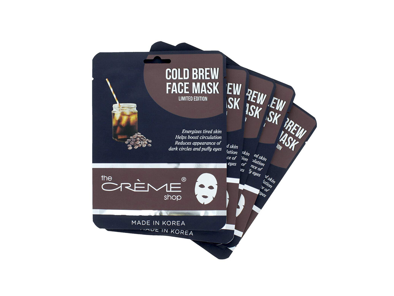 The Crème Shop Cold Brew Face Mask 5 Piece Set