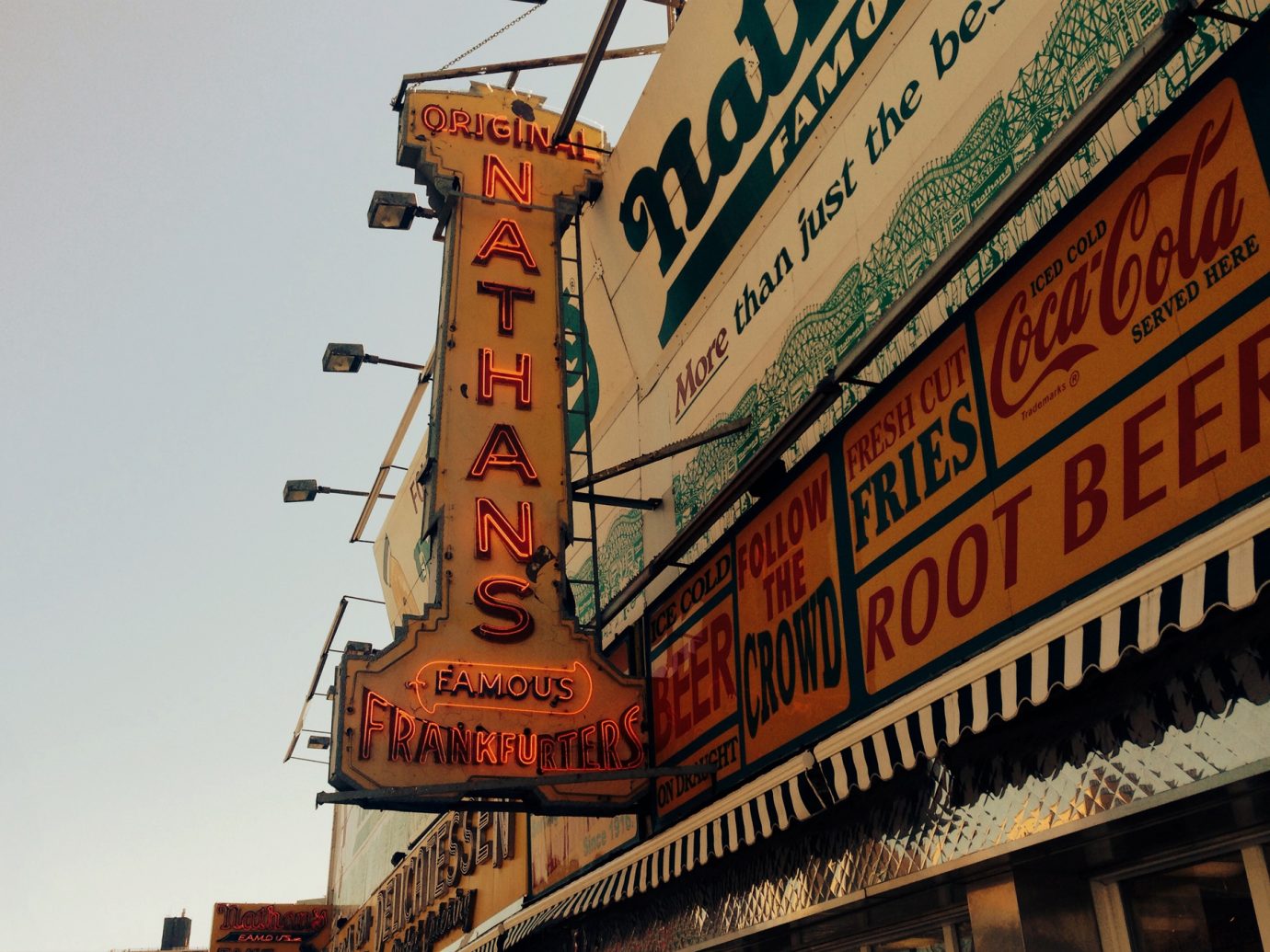 exterior of Nathan's on Coney Island