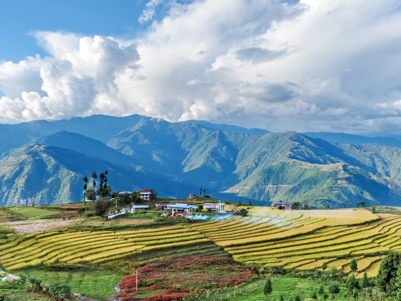 Farm in Bhutan eastern mountains near Trashigang - Eastern Bhutan