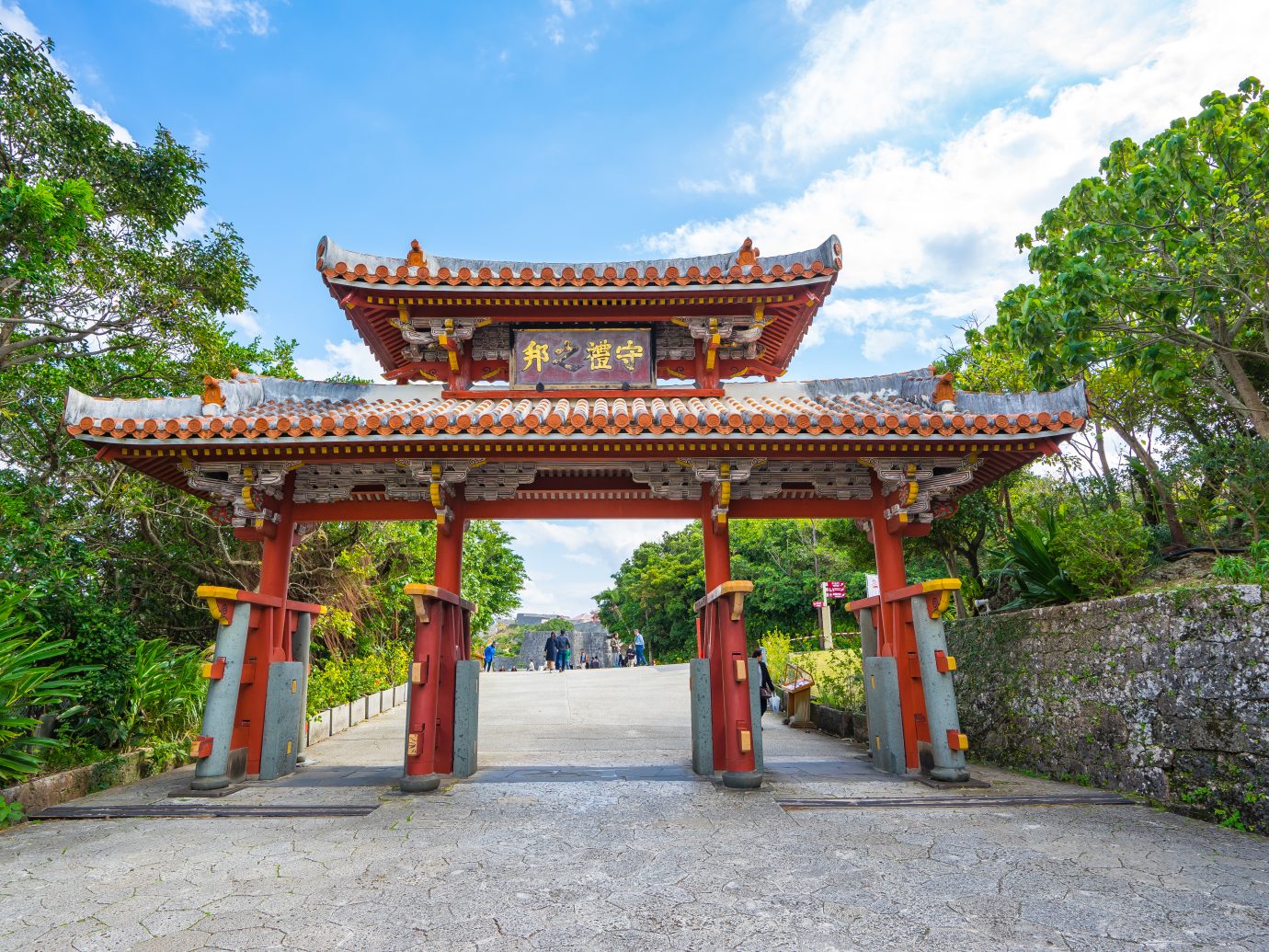 Shureimon Gate in Shuri castle in Okinawa, Japan.