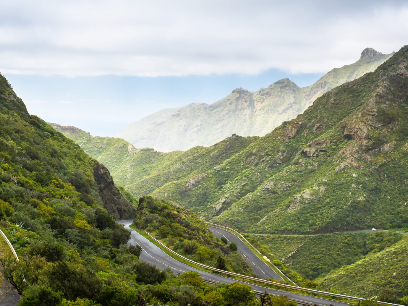 Road in Anaga Mountains Taganana Tenerife, Canary island