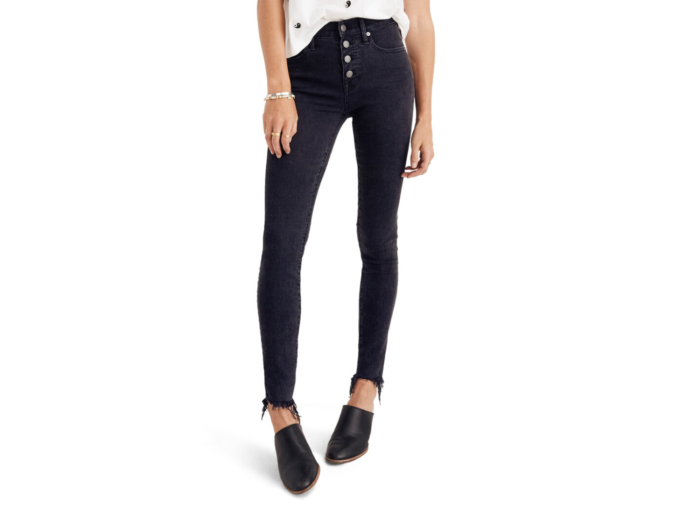 Madewell 9-Inch Button Ankle Skinny Jeans