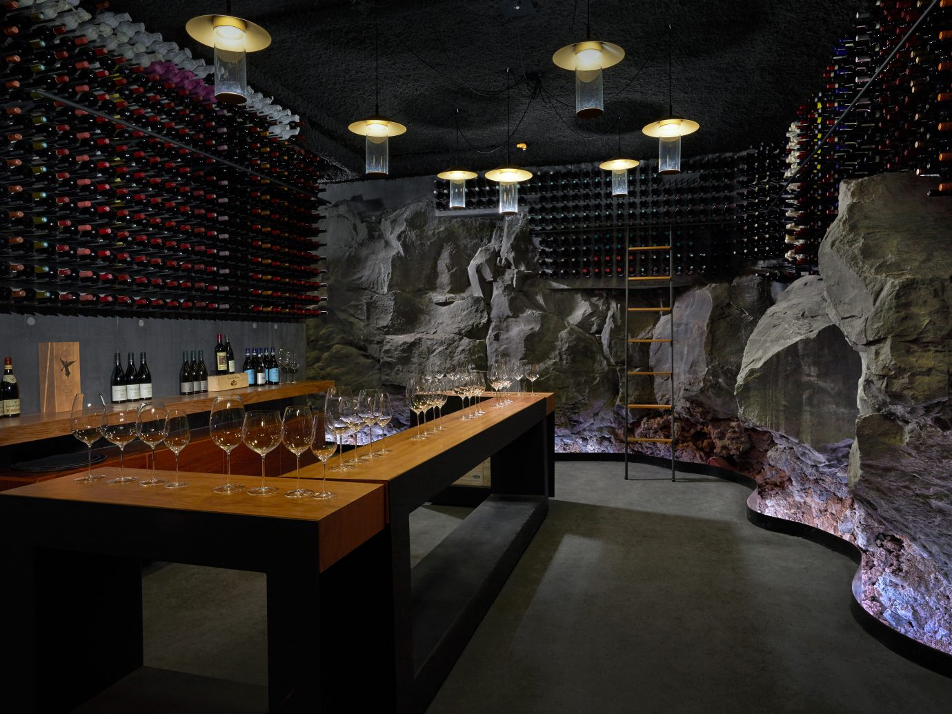 wine cellar made from rock
