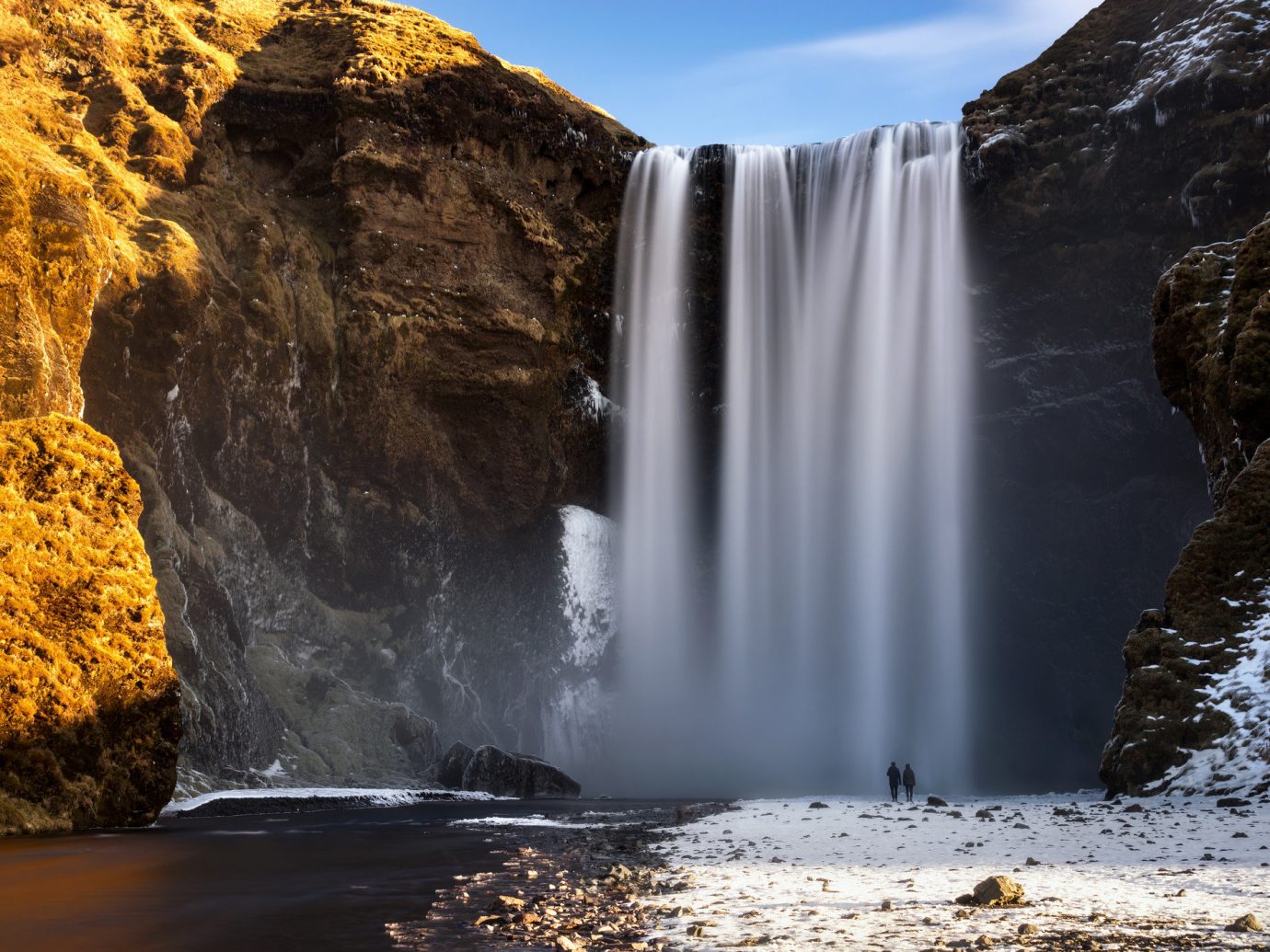 View of a waterfall in Iceland