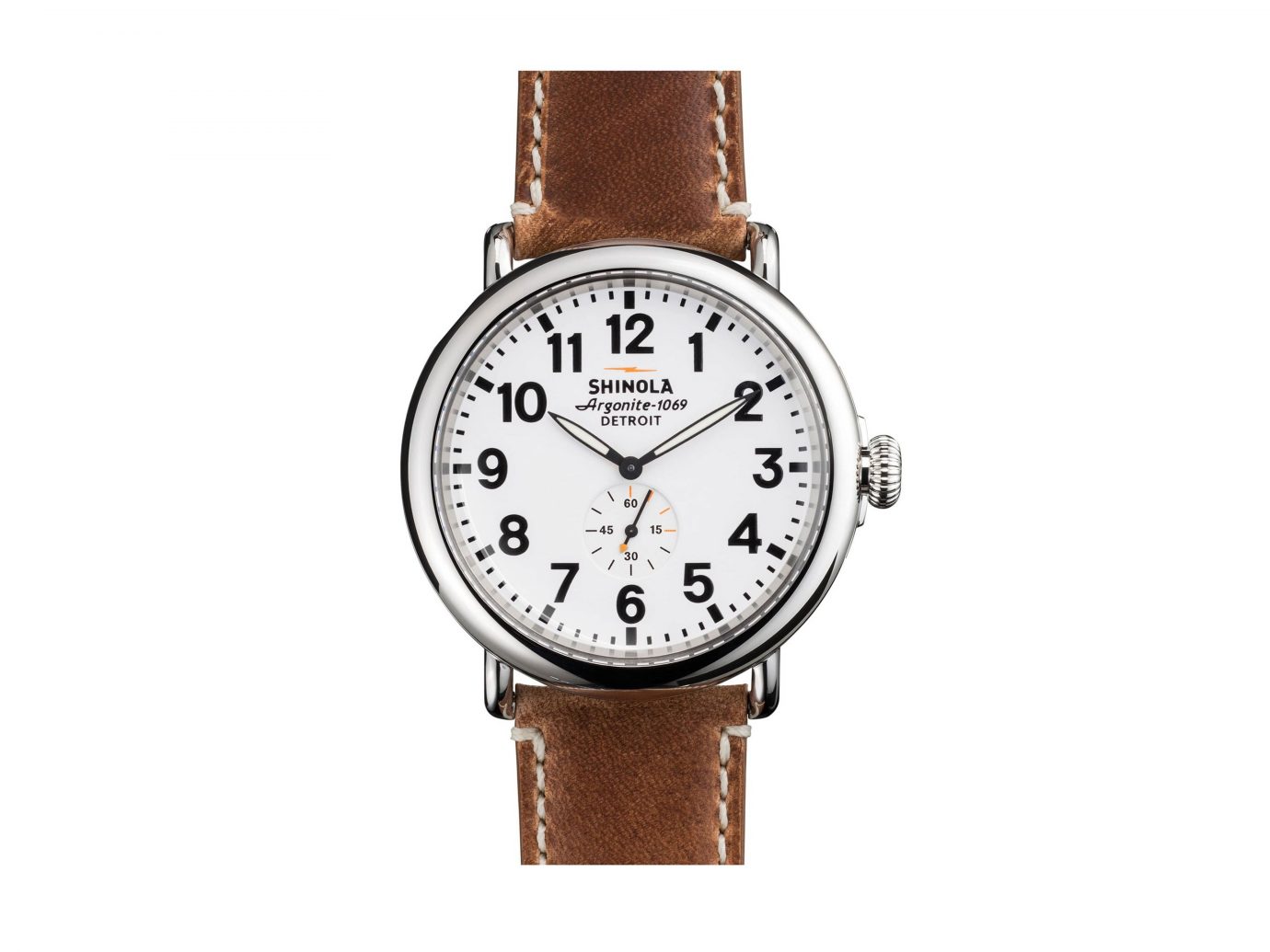 Shinola ‘The Runwell' Leather Strap Watch, 47mm