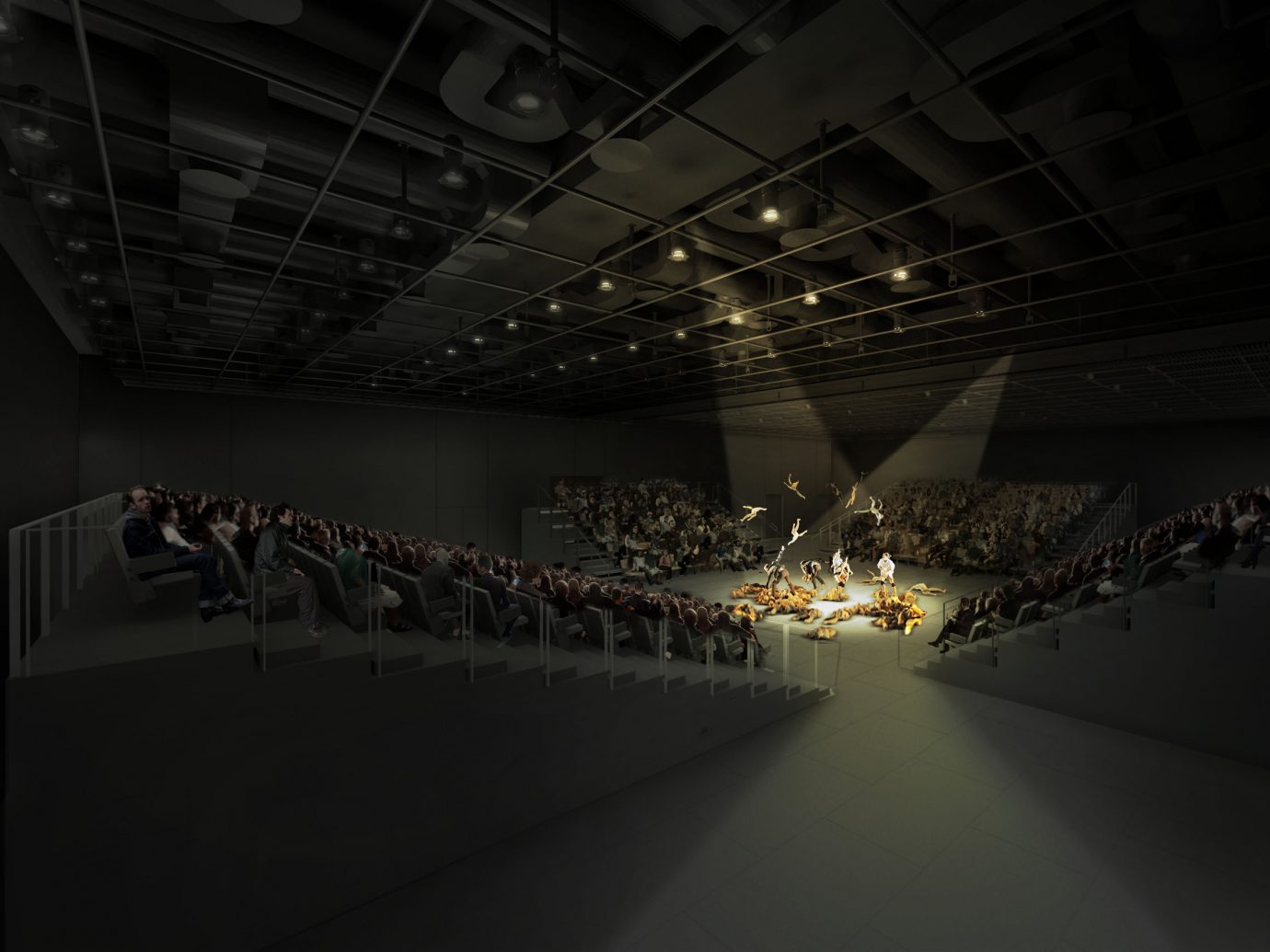 shed theater interior rendering