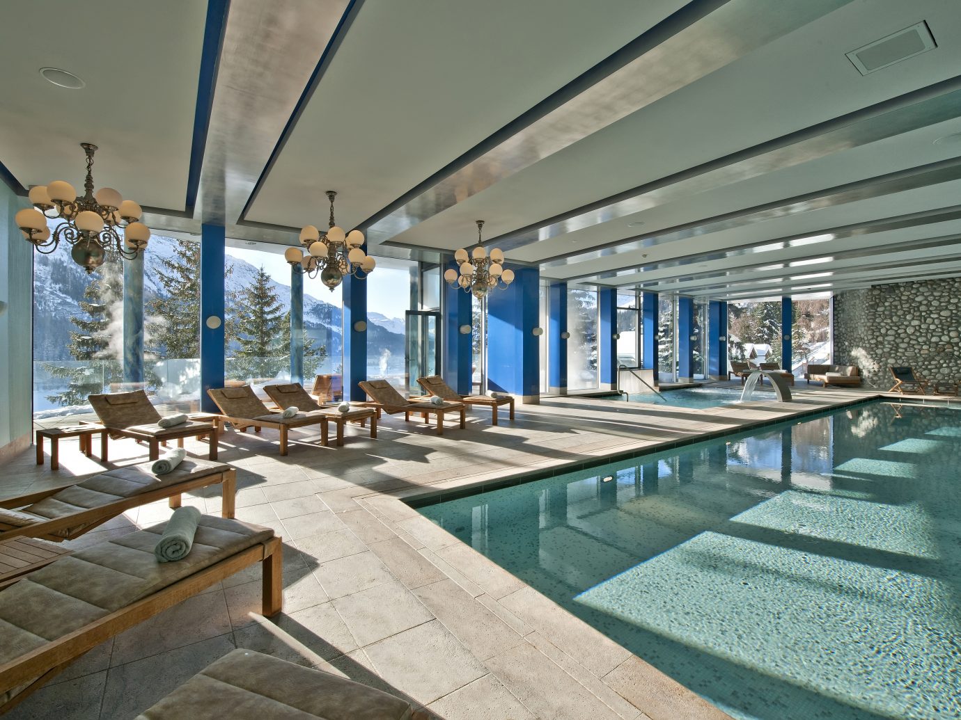 Pool at Carlton Hotel in St. Moritz