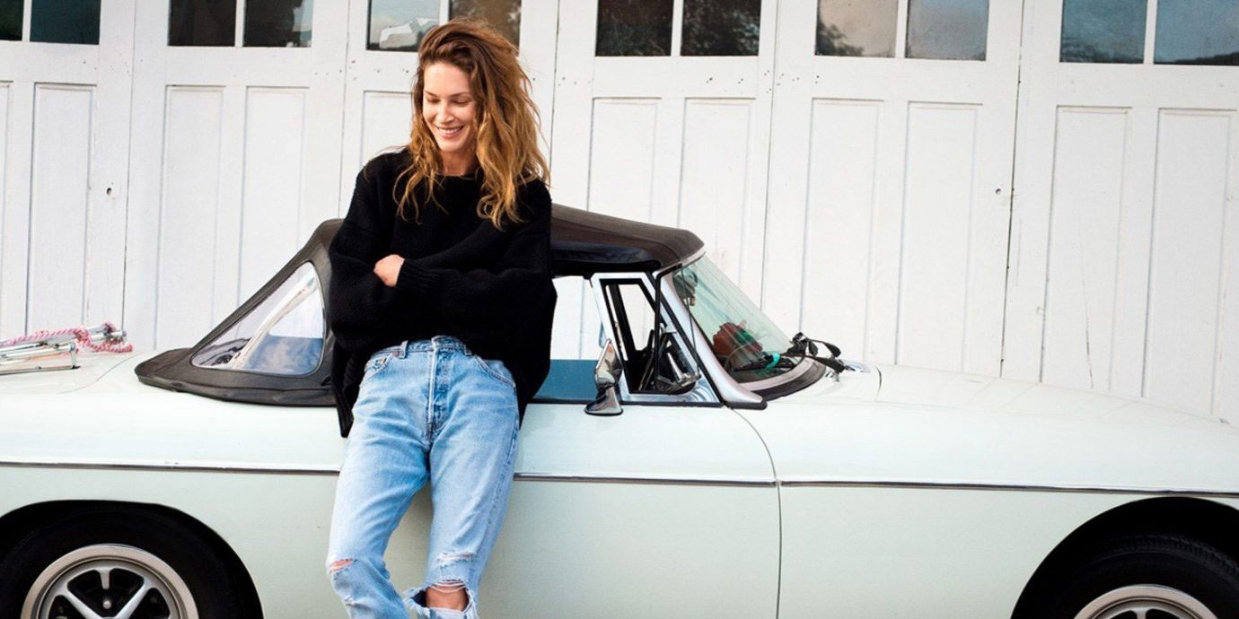 Erin Wasson in Re/Done jeans