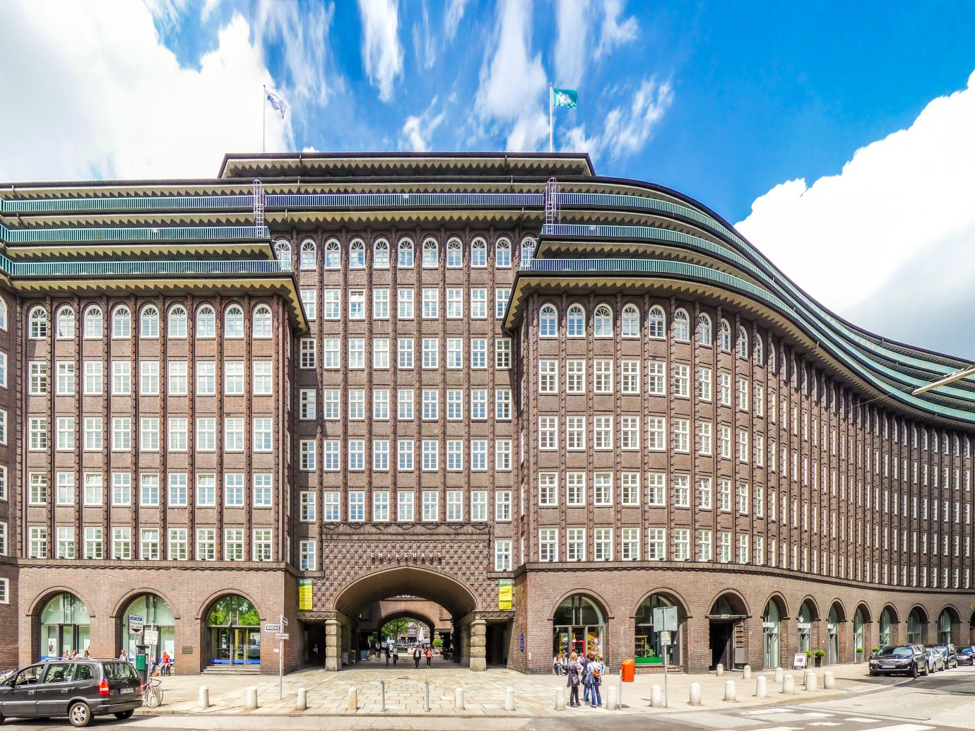 Wide angle view of famous Chilehaus
