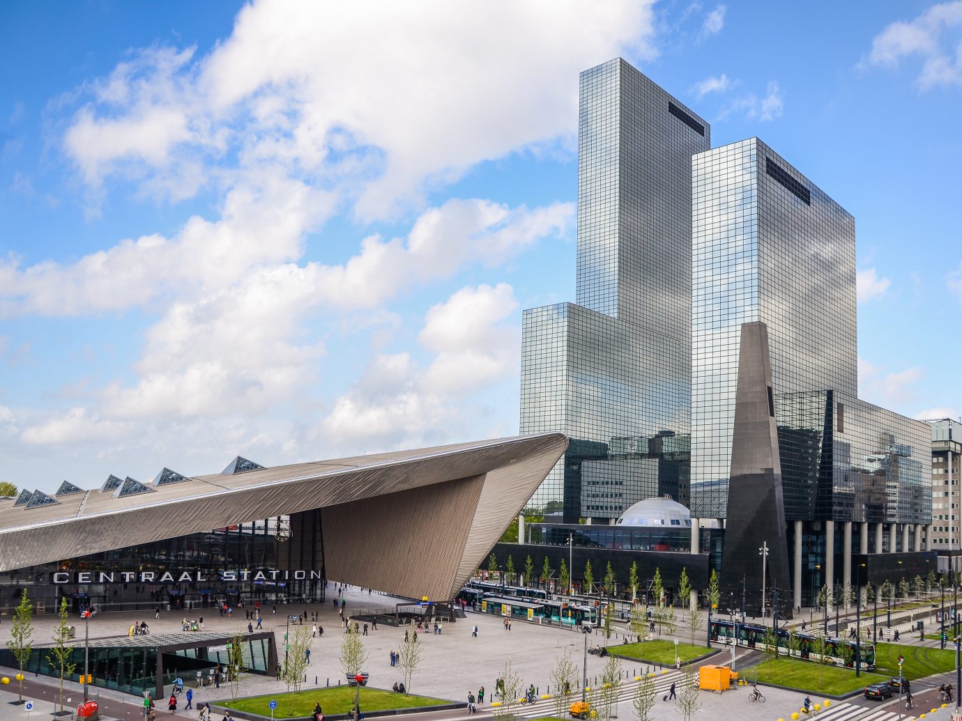Rotterdam, Netherlands financial centre skyline