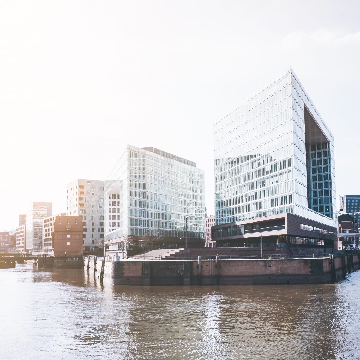 modern office buildings at Hafencity district in Hamburg