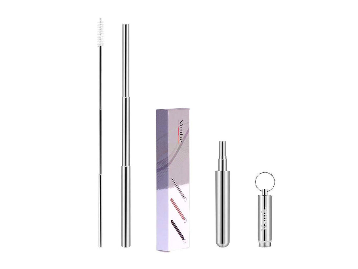 Reusable Collapsible Metal Straw
