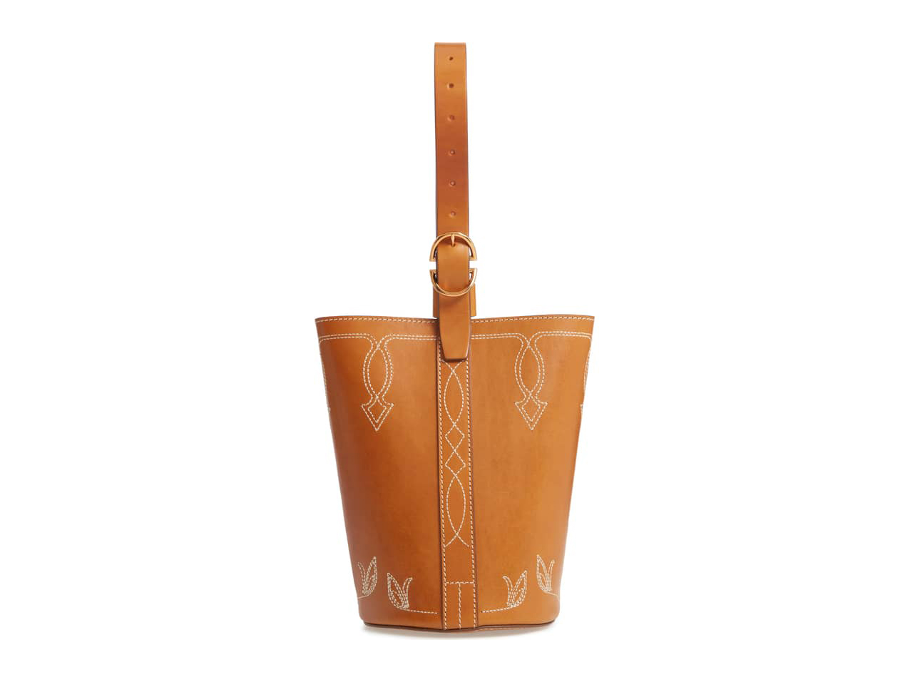 Trademark Small Western Leather Bucket Bag