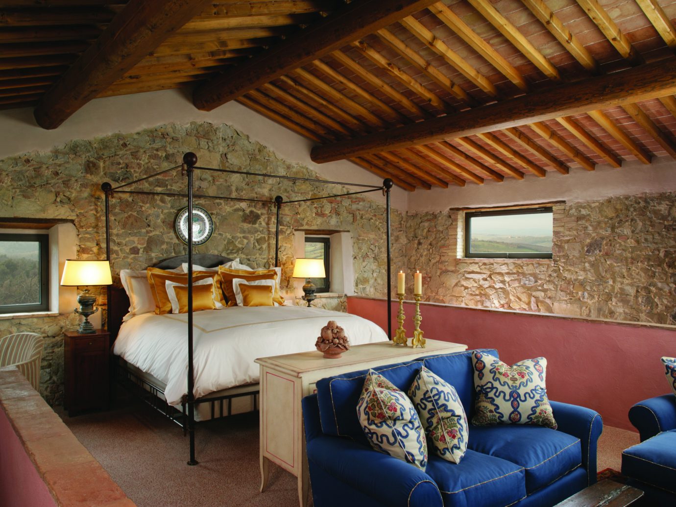 Bedroom at Castello di Casole