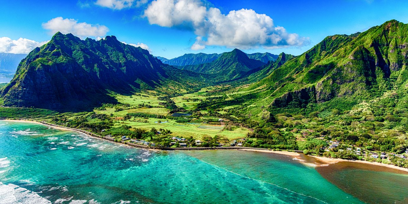 The beautiful and unique landscape of coastal Oahu, Hawaii