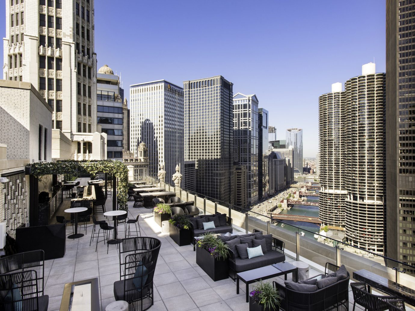 Patio view at LondonHouse Chicago, Curio Collection by Hilton