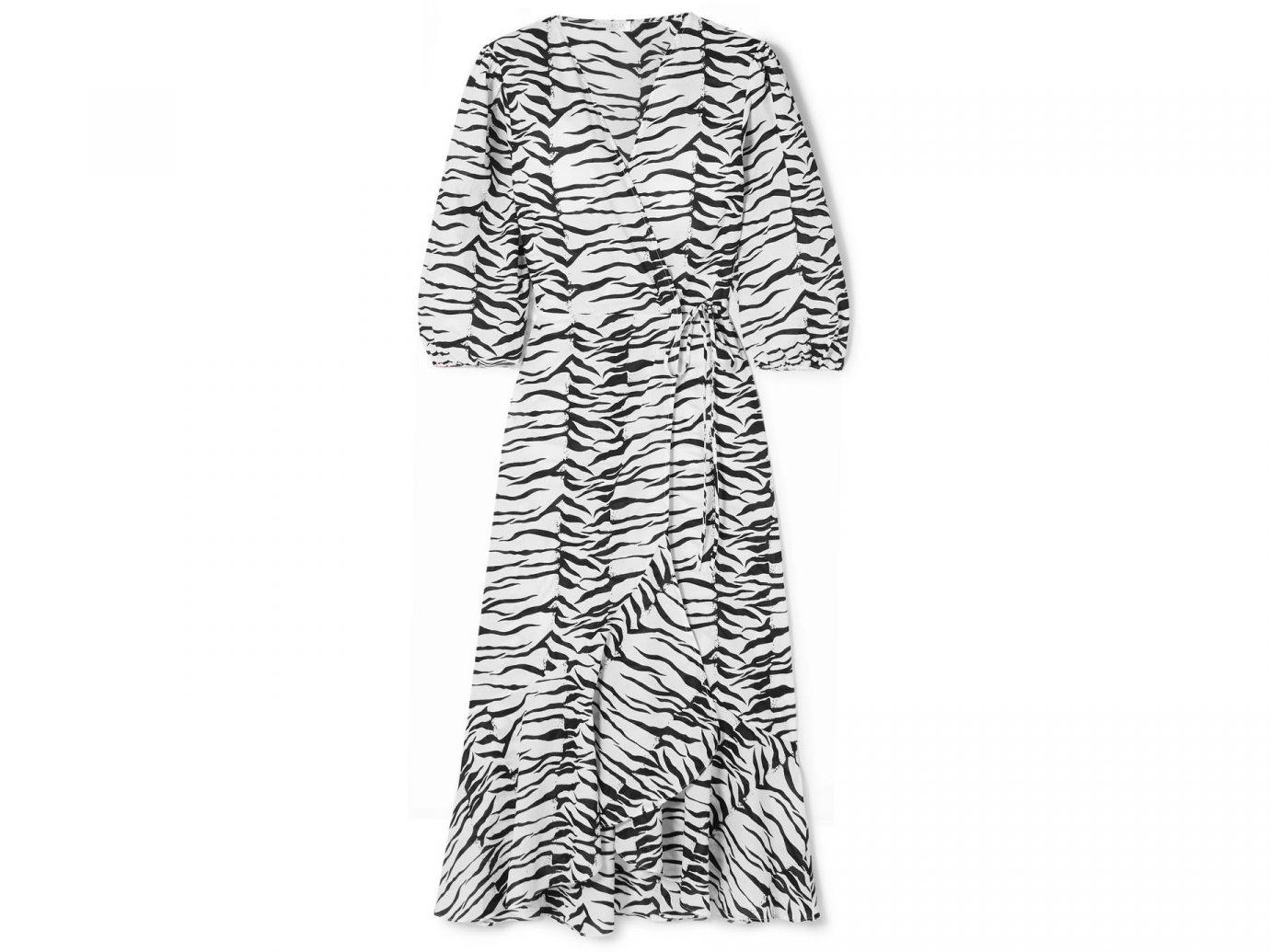 RIXO Noleen tiger-print cotton-voile wrap dress