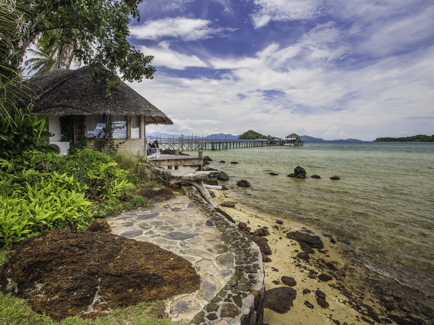 Bungalow with sea view from Koh Mak island, Thailand.