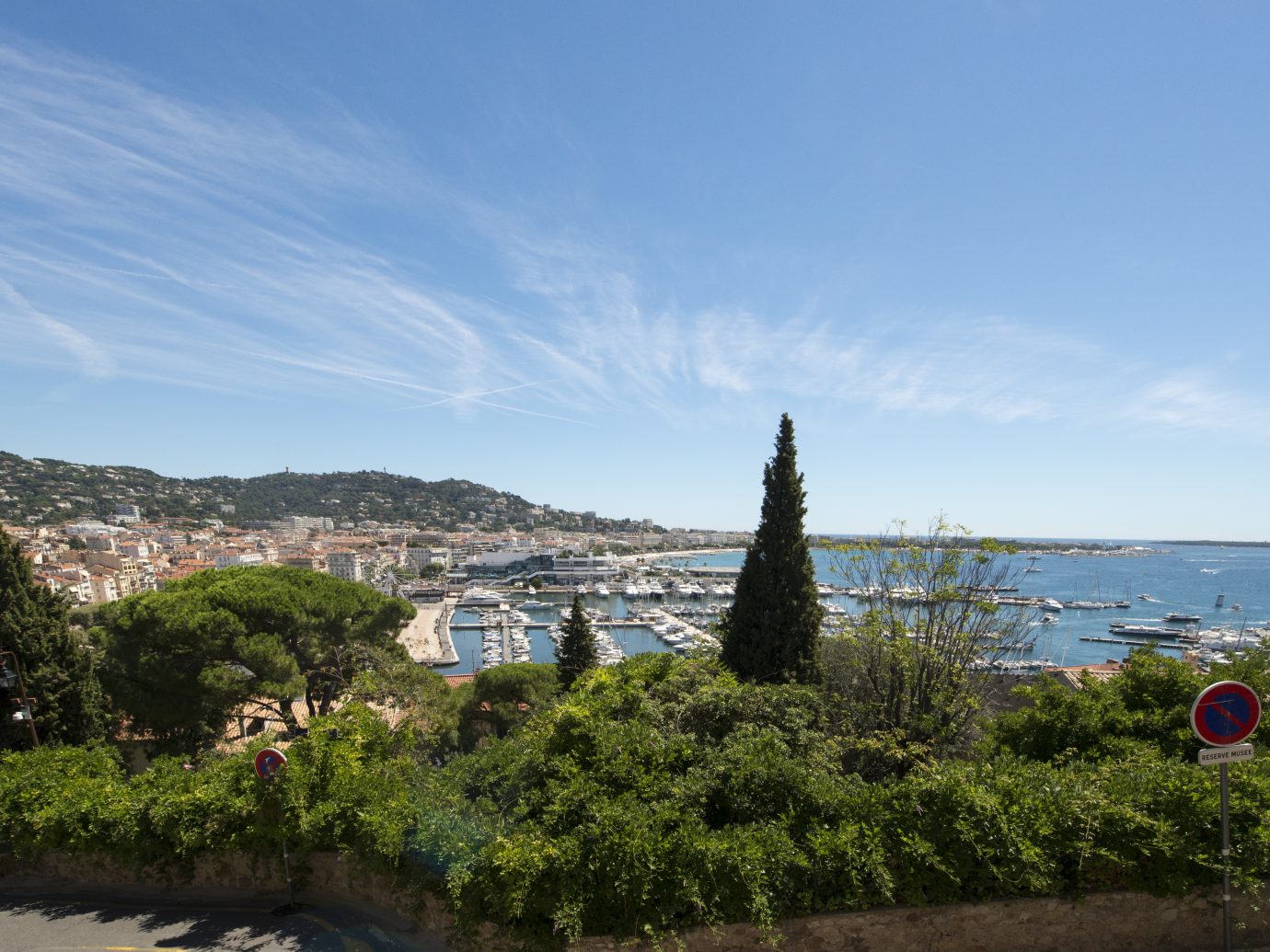Overview of Cannes, France seen from the Castrum Museum