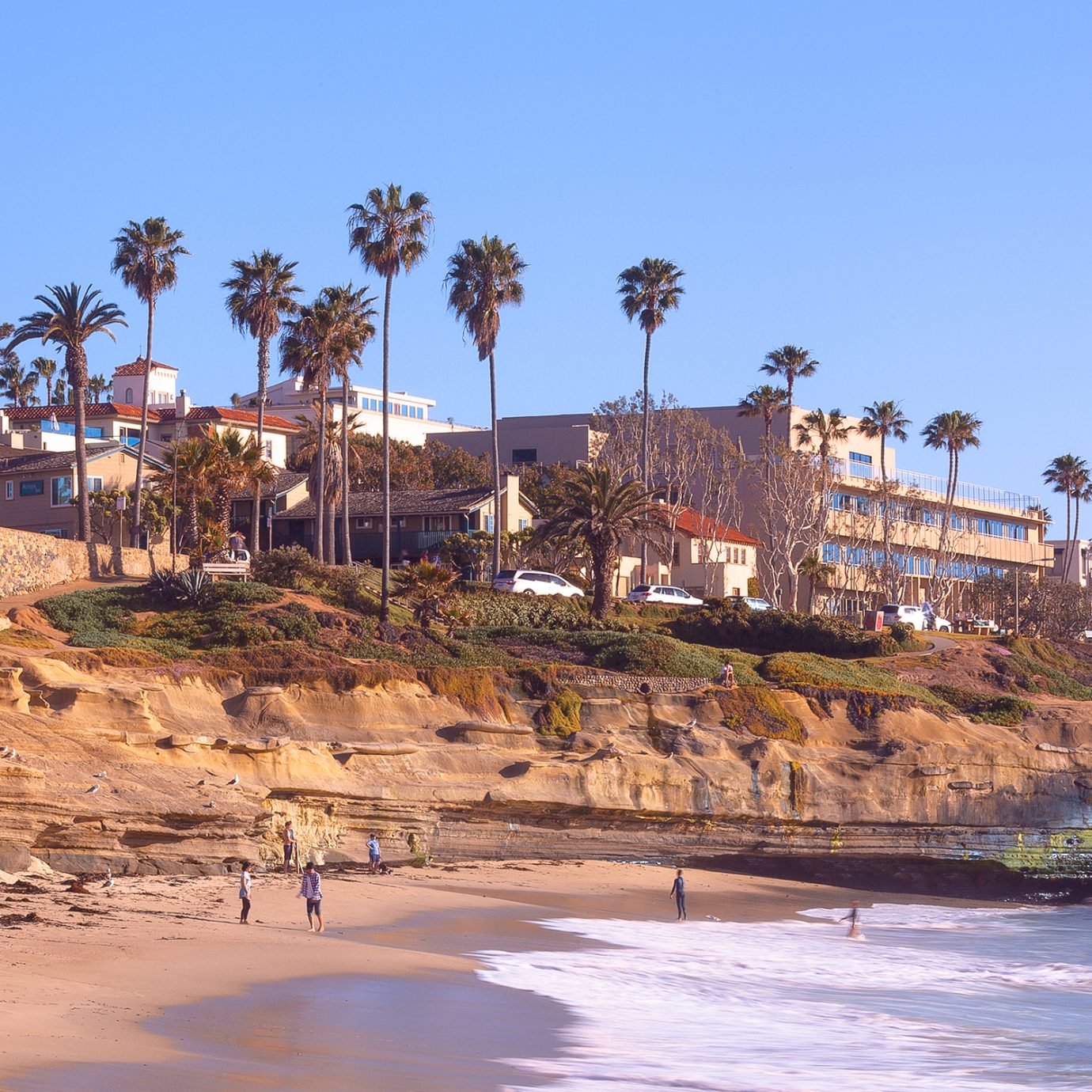 Sunset Cliffs Shoreline in Sunny San Diego, California USA