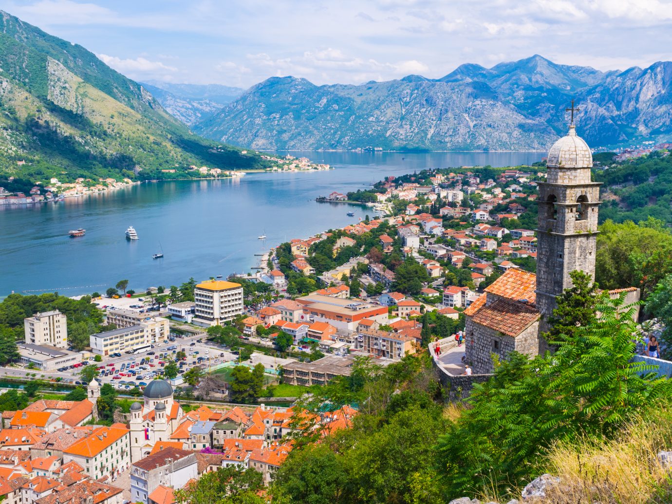 view of The Kotor bay is one of the in Montenegro