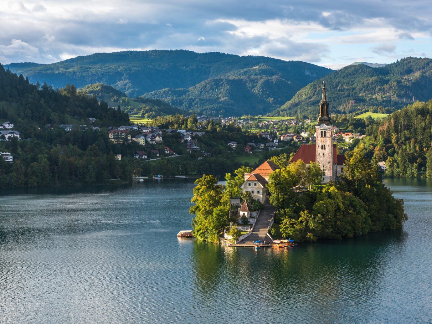 Bled Lake, Slovenia, with the Assumption of Mary Church in the island