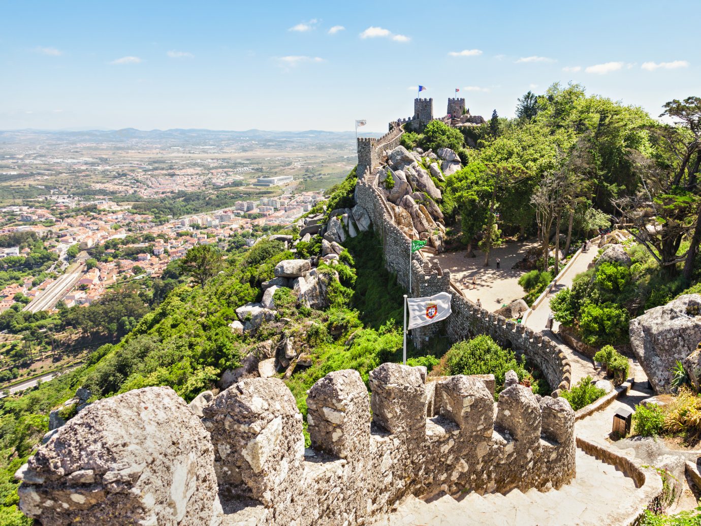 The Castle of the Moors is a hilltop medieval castle in Sintra, Portugal